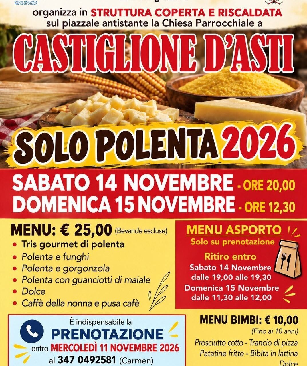 SOLO POLENTA 2026 - fraz. Castiglione d'Asti - Asti