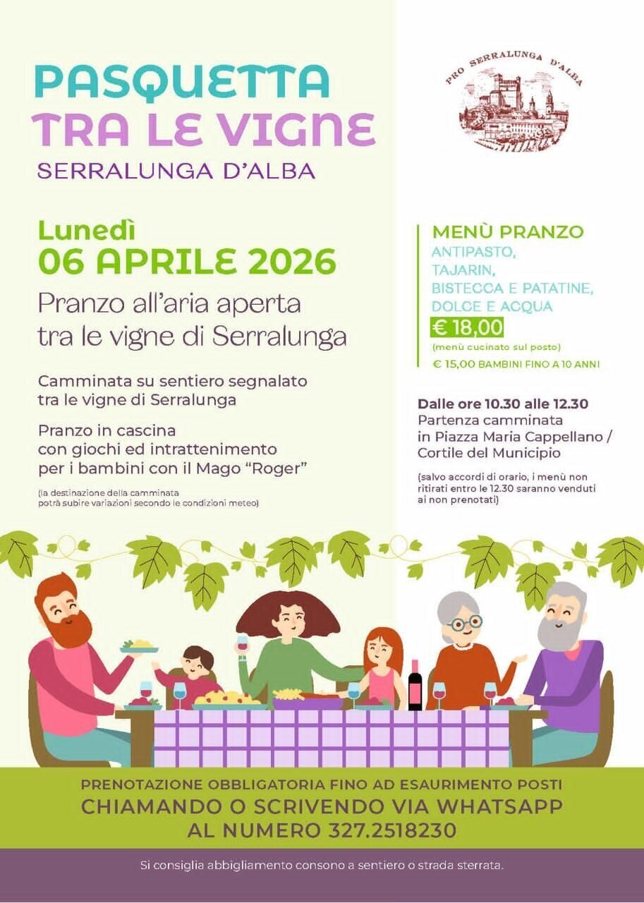 Pasquetta tra le vigne - Serralunga d'Alba