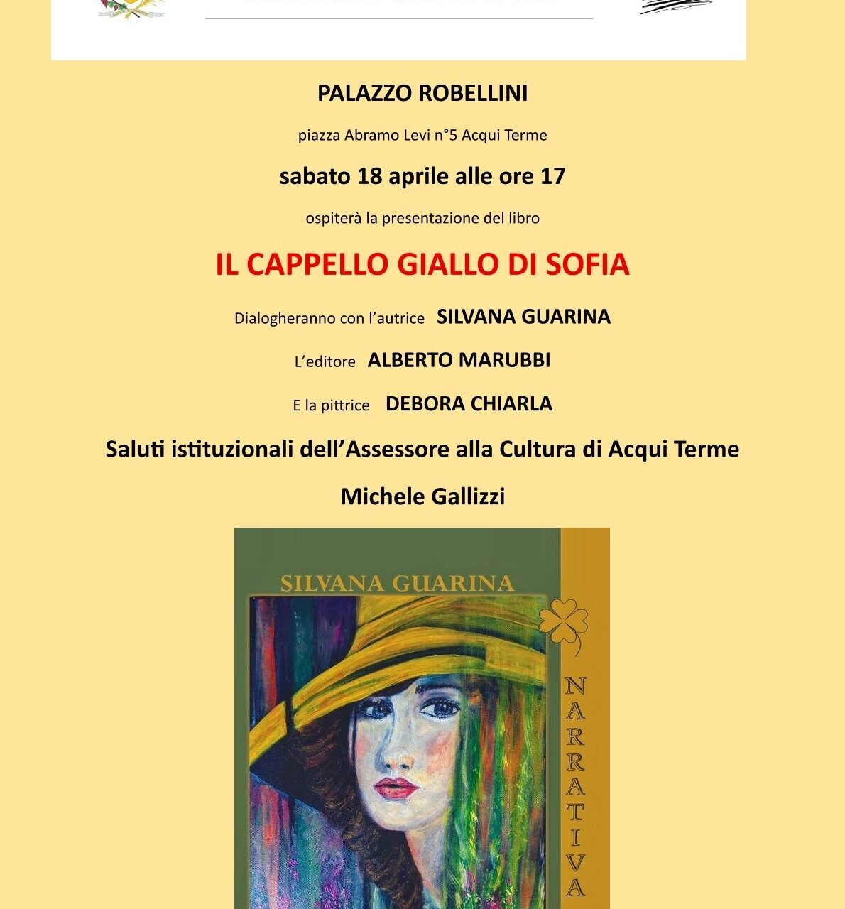 PRESENTAZIONE DEL LIBRO " IL CAPPELLO GIALLO DI SOFIA"