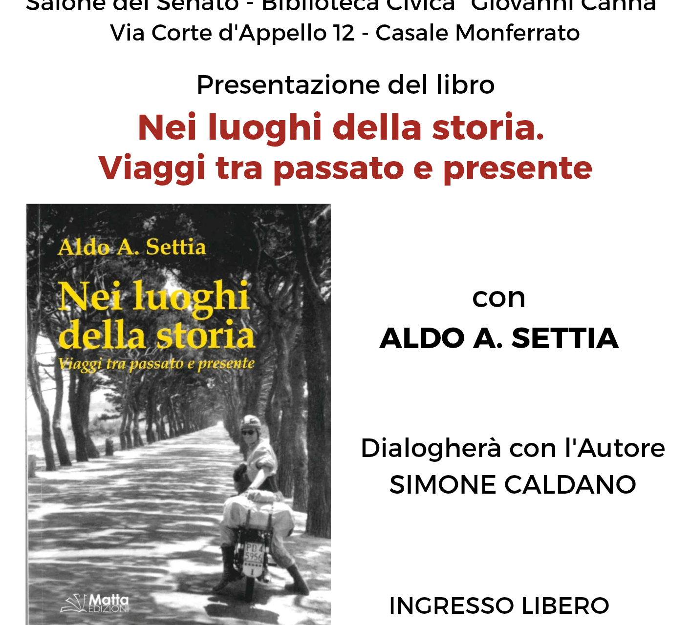 Presentazione del volume “Nei luoghi della storia. Viaggi tra passato e presente”