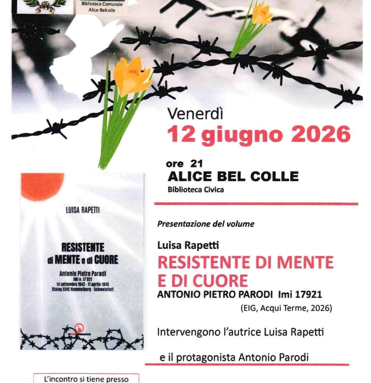 Presentazione del volume "RESISTENTE DI MENTE E DI CUORE"