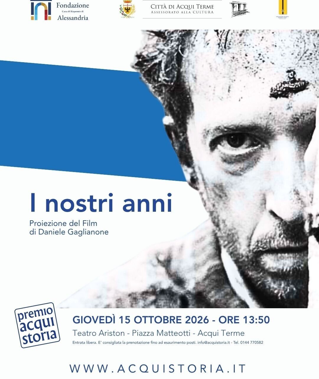 Proiezione del film “I Nostri Anni” – Premio Acqui Storia