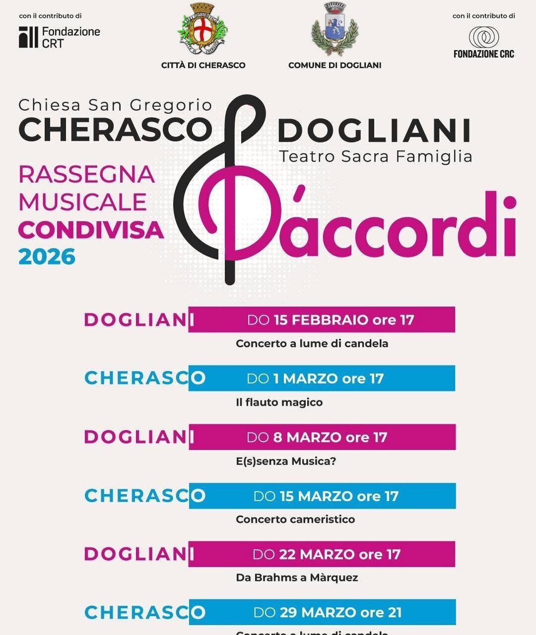 "D'accordi" Rassegna Musicale - Cherasco e Dogliani