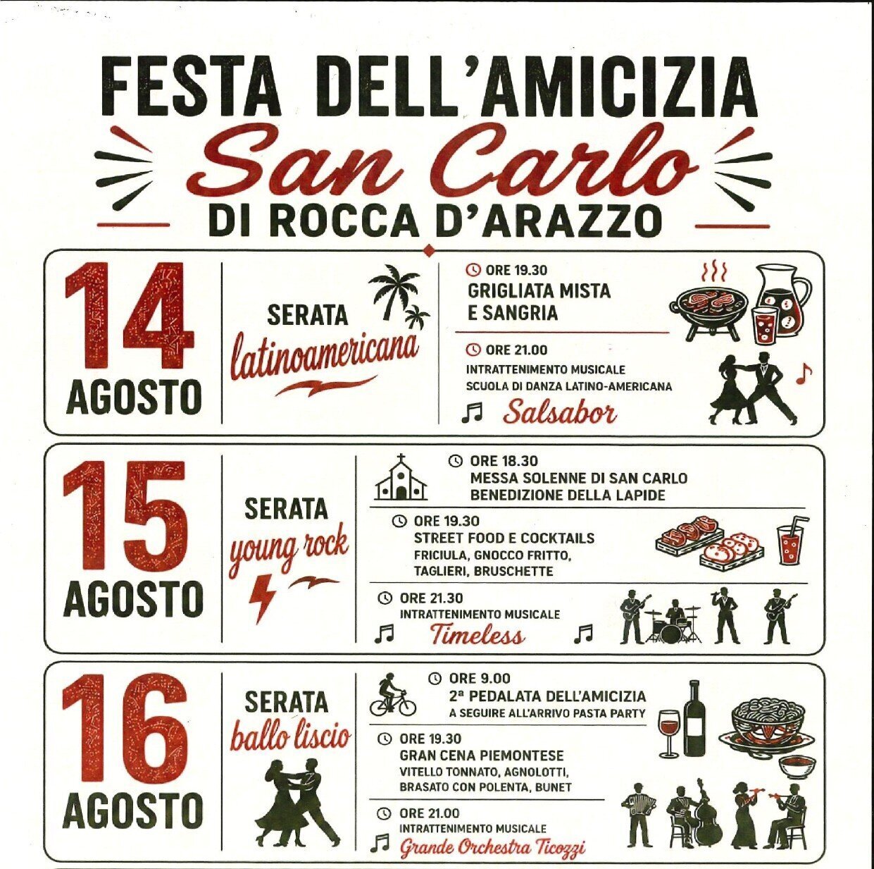 Festa dell'Amicizia - San Carlo di Rocca d'Arazzo