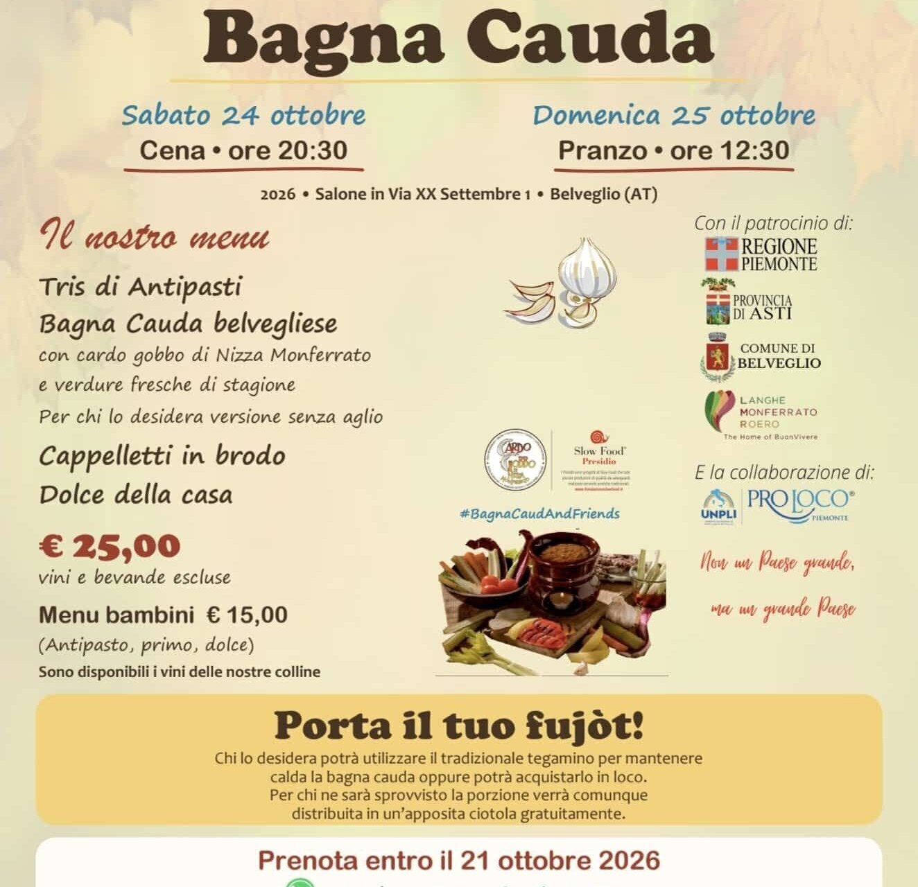 39a Sagra della Bagna Cauda -  Belveglio