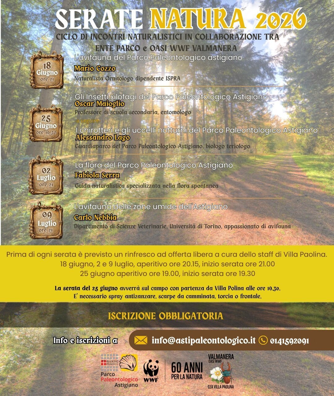 Serate Natura 2026 - Asti
